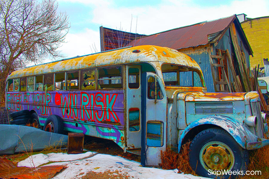 Rusty Bus at Star Mill in American Fork