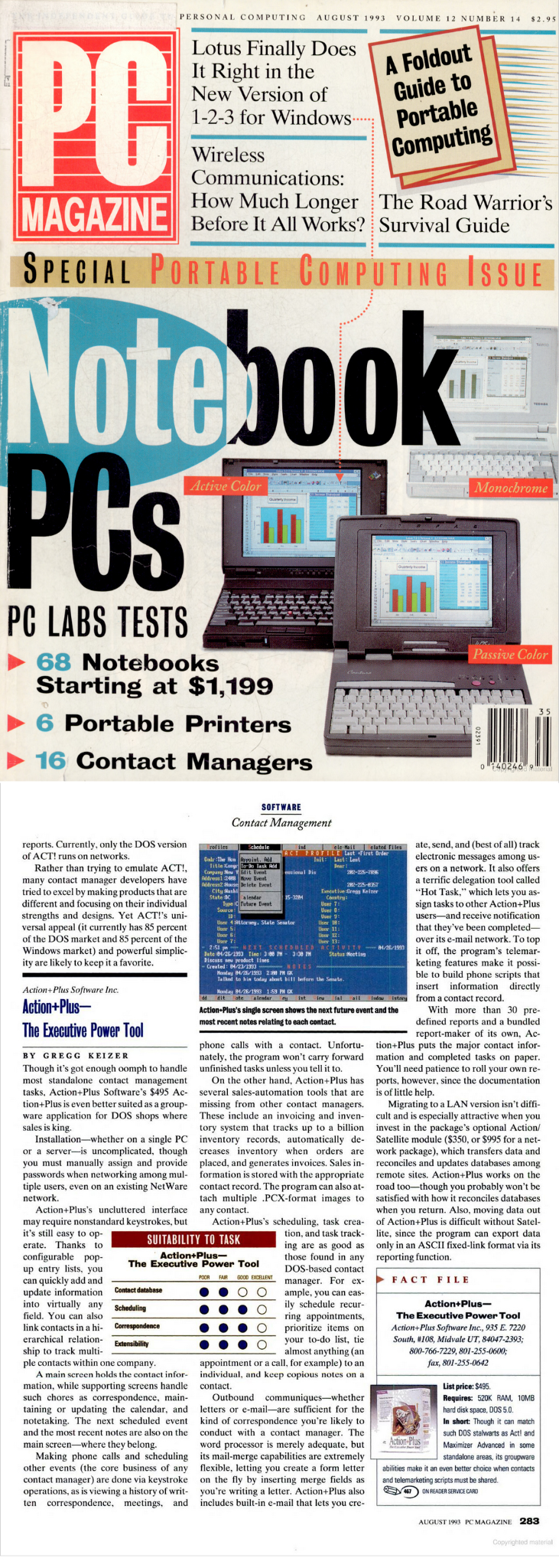 PC Magazine 1993 Action+Plus review